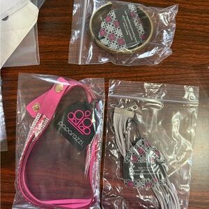 Paparazzi Pink and Silver Hair Accessories Set